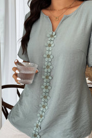 Garden Muse Plus-Size Ruffle Blouse