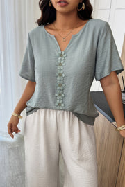 Garden Muse Plus-Size Ruffle Blouse