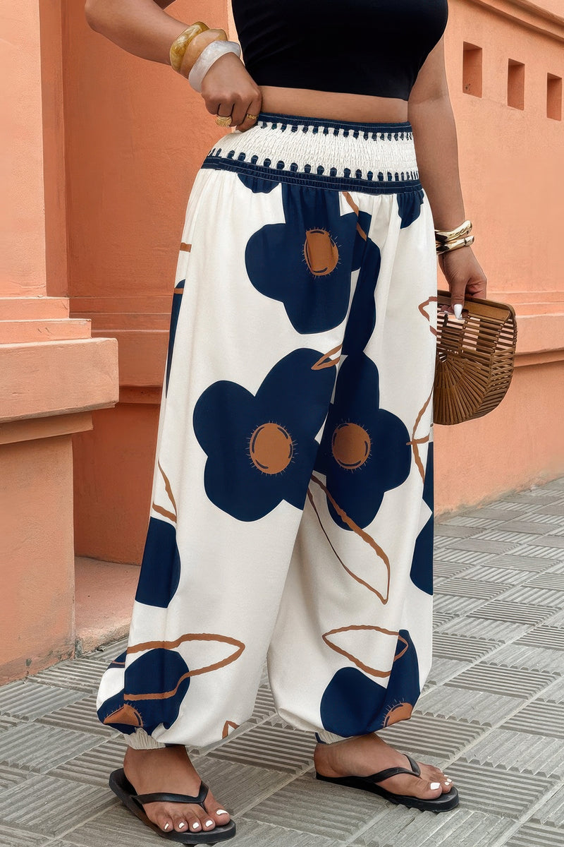 Bloom Escape Plus-Size Floral Wide-Leg Pants