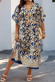 Marisol Plus-Size Printed V-Neck Maxi Dress