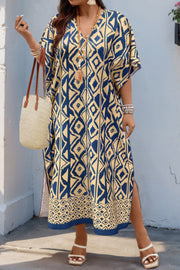 Marisol Plus-Size Printed V-Neck Maxi Dress