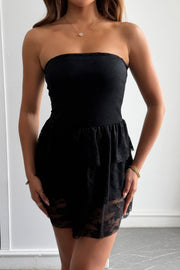 Rosalie Off-Shoulder Ruffle Lace Mini Dress