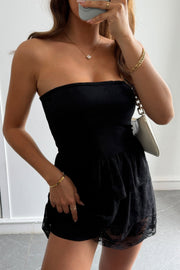 Rosalie Off-Shoulder Ruffle Lace Mini Dress