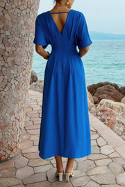 Seraphina Pleated Batwing A-Line Dress