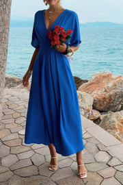 Seraphina Pleated Batwing A-Line Dress