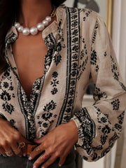 Vintage Print Long-Sleeve Shirt