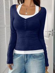 Scoop Neck Long-Sleeve Tee