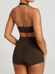 Halter Neck Cami and Shorts Active Set