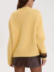 Round-Neck Drop-Shoulder Sweater
