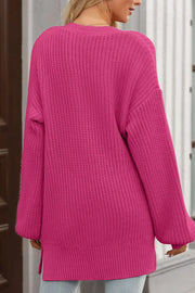 Chunky Knit Button-Down Cardigan