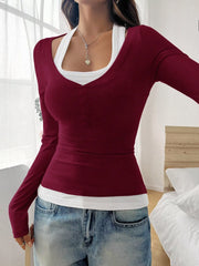 Scoop Neck Long-Sleeve Tee