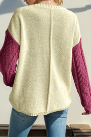 Color-Block Drop-Shoulder Sweater - Plus Size