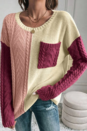 Color-Block Drop-Shoulder Sweater - Plus Size