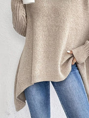 Turtleneck Drop-Shoulder Sweater