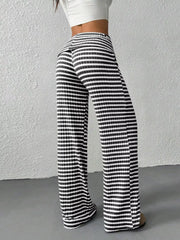 Striped Wide-Leg Pants