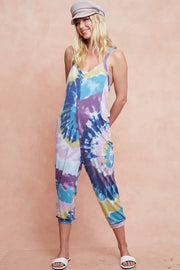BiBi Tie Dye Knit Mid-Length Jumpsuit
