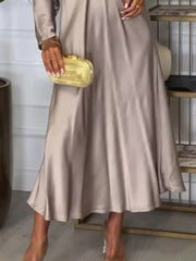 V-Neck Long-Sleeve Midi Dress - Plus Size