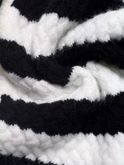 Striped Button-Up Long-Sleeve Cardigan