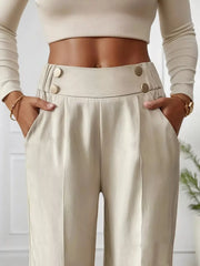High-Waist Wide-Leg Pants - Plus Size