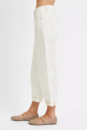 RISEN High-Rise Barrel Cropped Jeans - Plus Size