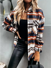 Plaid Button-Down Long-Sleeve Shacket