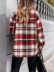 Plaid Button-Down Long-Sleeve Shacket