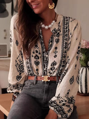 Vintage Print Long-Sleeve Shirt