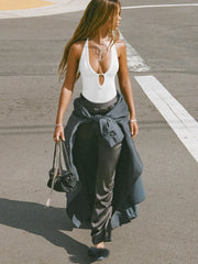 Cutout Ribbed Tank Top