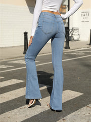 High-Waist Flare Jeans - Plus Size