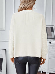 Pocket Detail Round-Neck Sweater