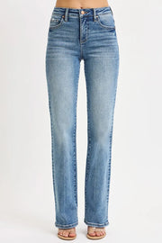 RISEN Tummy Control High-Rise Straight Jeans - Plus Size