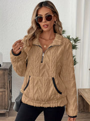 Half Zip Long-Sleeve Sweatshirt