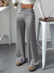 Striped Wide-Leg Pants