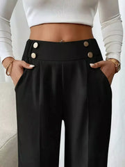 High-Waist Wide-Leg Pants - Plus Size