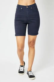 Judy Blue Full Size High Waist Tummy Control Bermuda Shorts