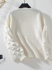 Pocket Detail Round-Neck Sweater