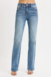 RISEN Tummy Control High-Rise Straight Jeans - Plus Size