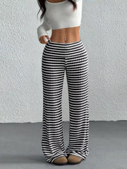 Striped Wide-Leg Pants