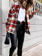 Plaid Button-Down Long-Sleeve Shacket