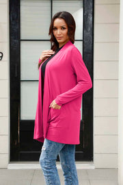 Open-Front Long-Sleeve Cardigan Pocketed - Plus Size