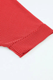 Rib-Knit Off-Shoulder Blouse