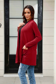 Open-Front Long-Sleeve Cardigan Pocketed - Plus Size