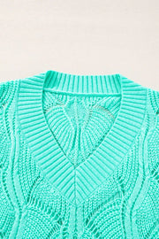 Texture V-Neck Knit Top
