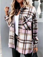 Plaid Button-Down Long-Sleeve Shacket
