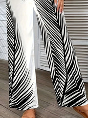 Printed Wide-Leg Pants
