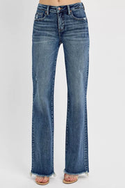 RISEN Tummy Control High-Rise Long Straight Jeans - Plus Size