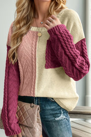 Color-Block Drop-Shoulder Sweater - Plus Size