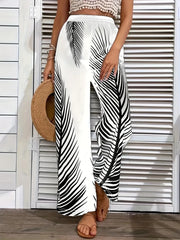 Printed Wide-Leg Pants