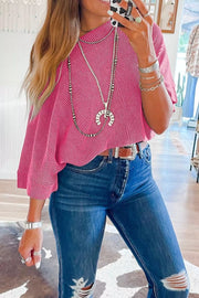 Rib-Knit Off-Shoulder Blouse
