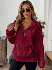Half Zip Long-Sleeve Sweatshirt